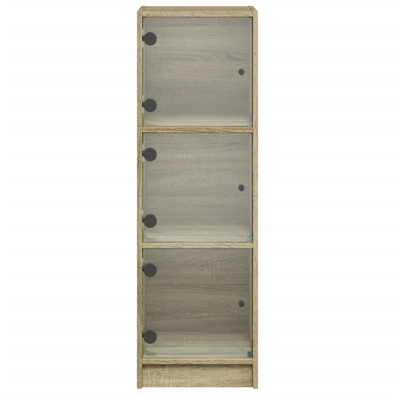 Highboard mit Glastüren Sonoma-Eiche 35x37x109 cm