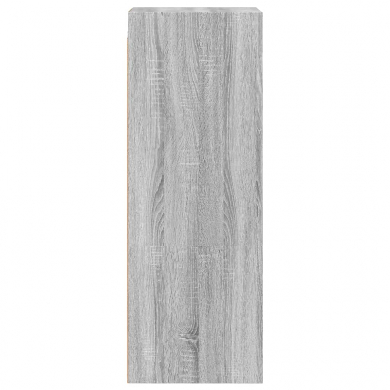 Wandschrank mit Glastüren Grau Sonoma 35x37x100 cm
