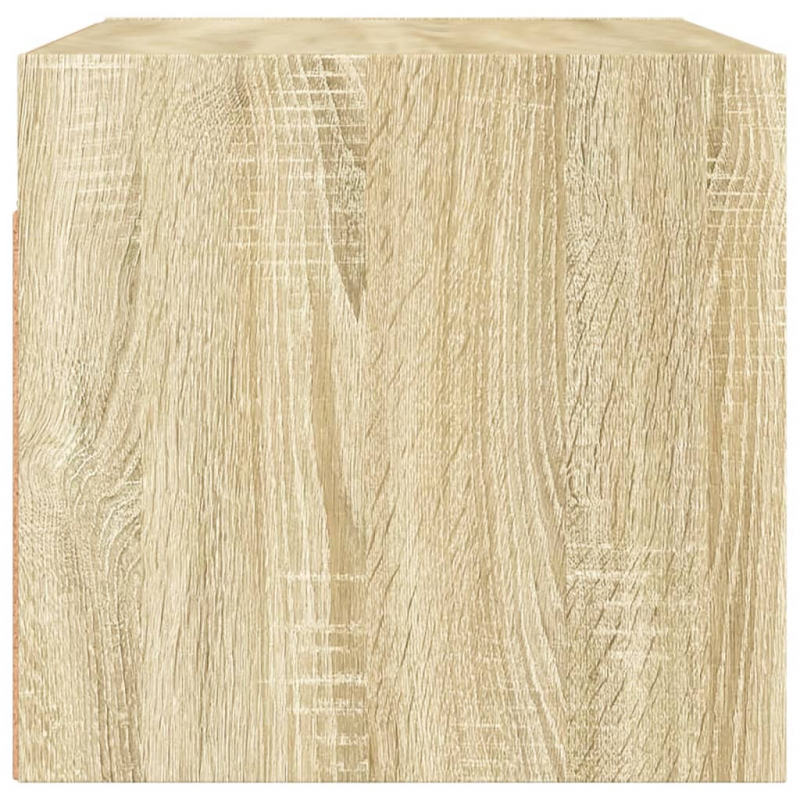 Wandschrank mit Glastüren Sonoma-Eiche 68,5x37x35 cm