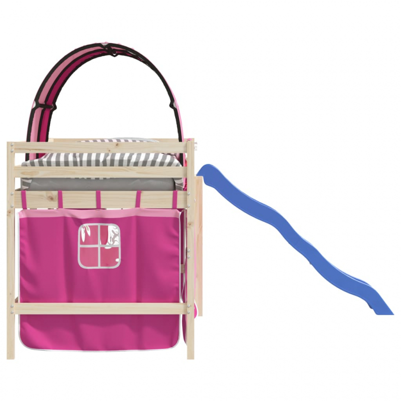 Vorhänge für Hochbett mit Tunnel Rosa Polyester