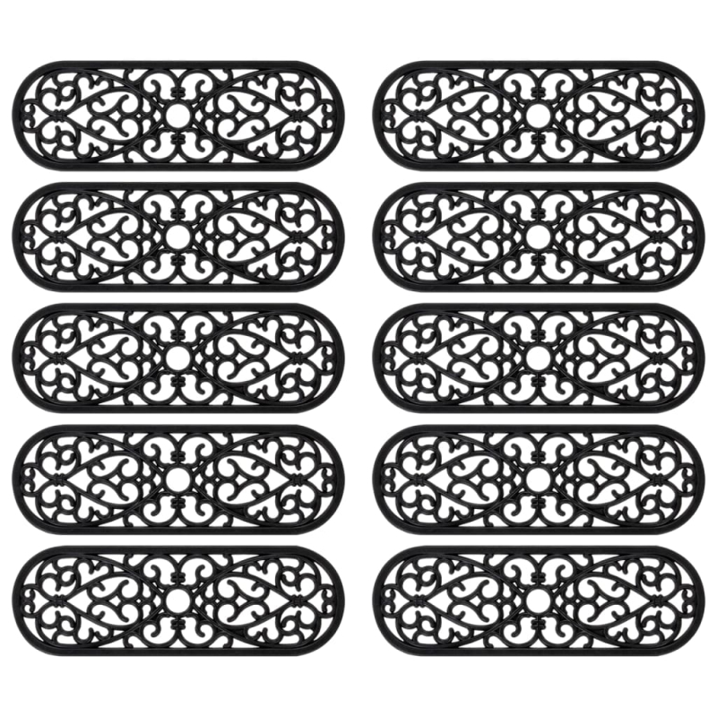 Stufenmatten 10 Stk. 25x75 cm Gummi