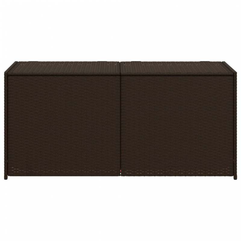 Gartentruhe Braun 283L Poly Rattan