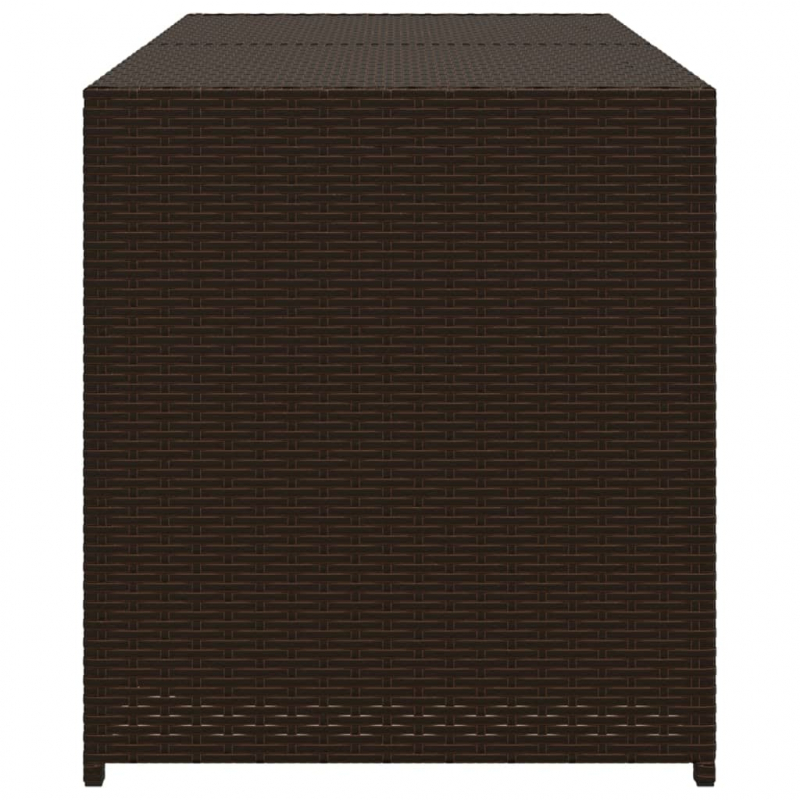 Gartentruhe Braun 283L Poly Rattan
