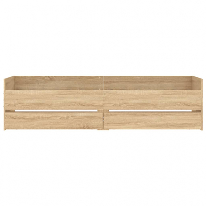 Bett mit Schubladen Sonoma-Eiche 75x190 cm