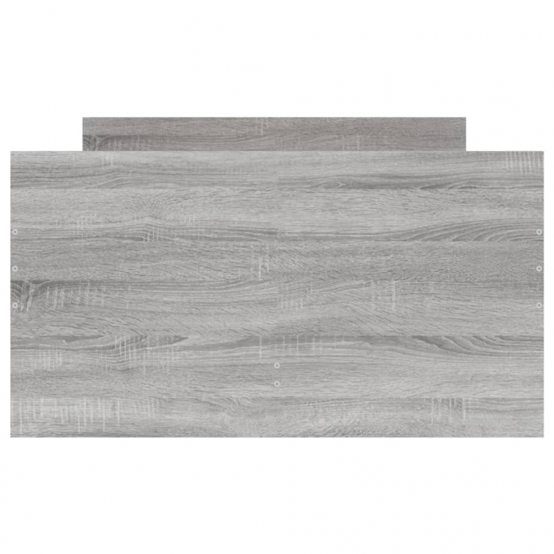 Bett mit Schubladen Grau Sonoma 75x190 cm