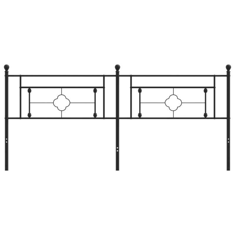 Kopfteil Metall Schwarz 200 cm