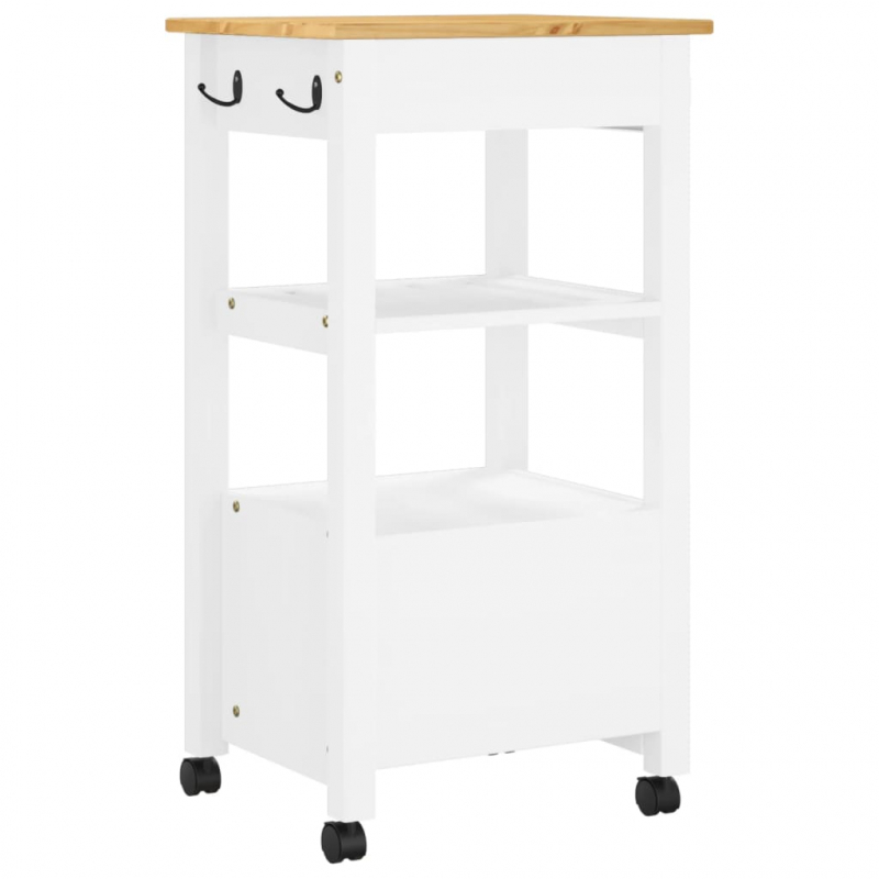 Küchenwagen MONZA 48x40x90 cm Massivholz Kiefer