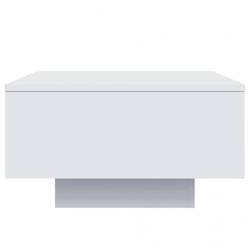 Couchtisch mit LED-Leuchten Weiß 55x55x31 cm