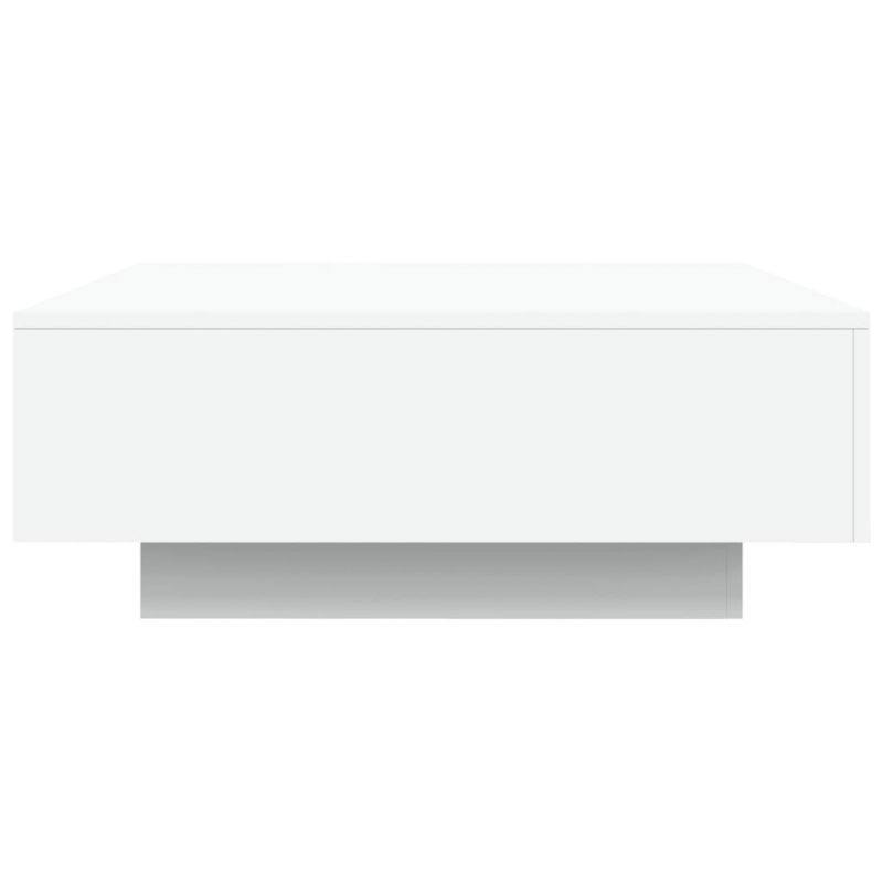 Couchtisch mit LED-Leuchten Weiß 80x80x31 cm