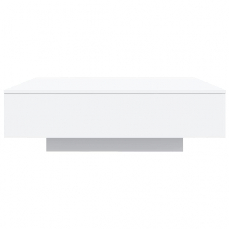 Couchtisch mit LED-Leuchten Weiß 100x100x31 cm