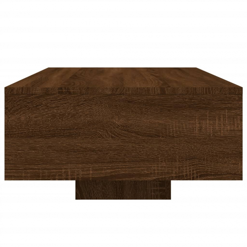 Couchtisch mit LED-Leuchten Braun Eichen-Optik 85x55x31 cm