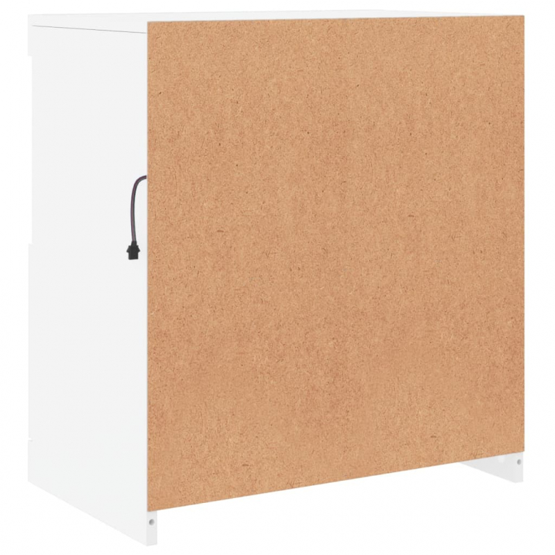 Sideboard mit LED-Leuchten Weiß 60x37x67 cm