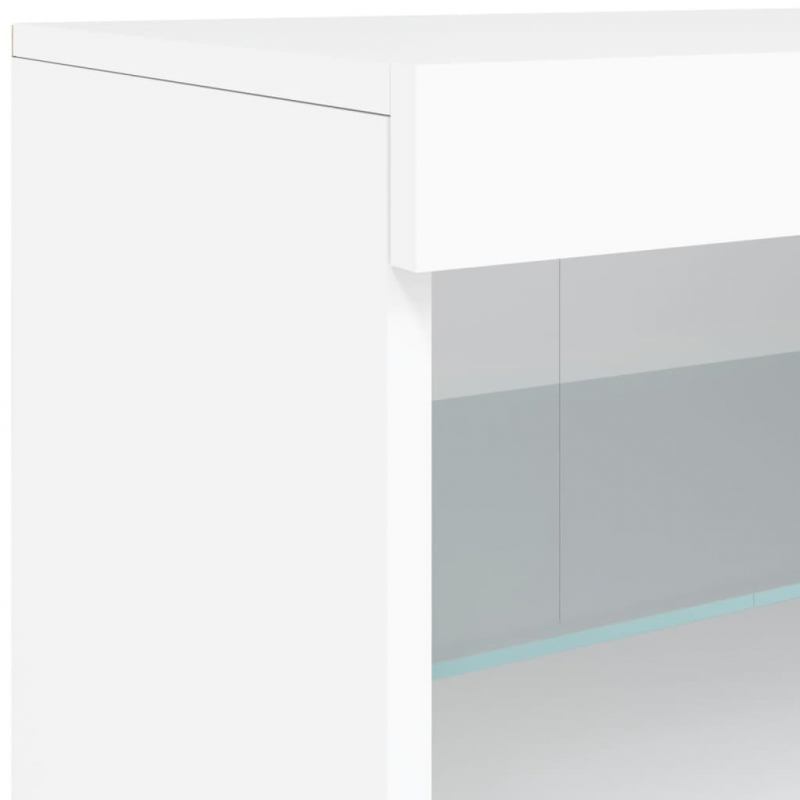 Sideboard mit LED-Leuchten Weiß 60x37x67 cm