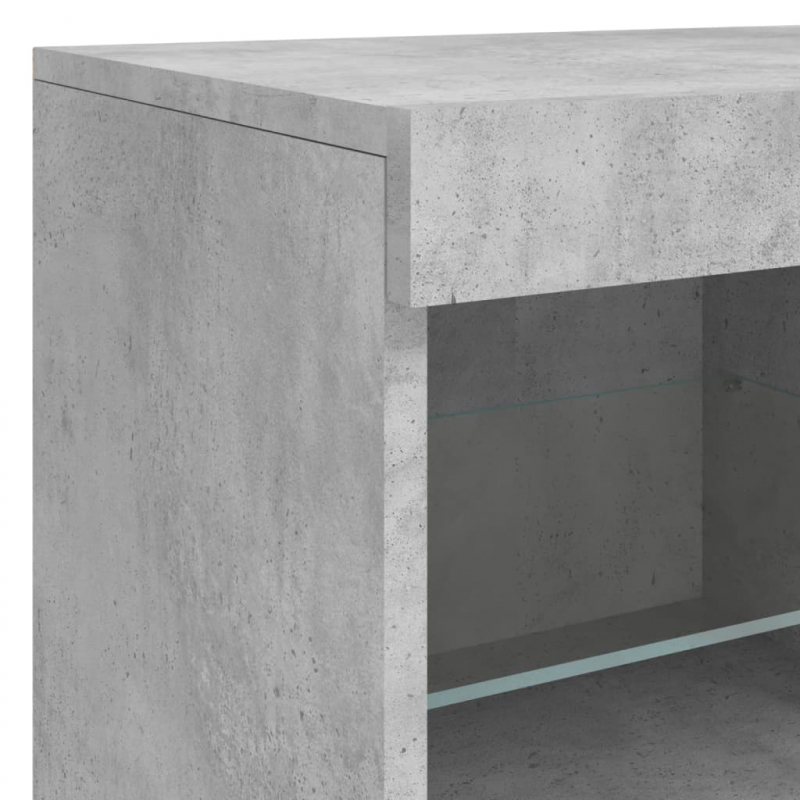 Sideboard mit LED-Leuchten Betongrau 81x37x67 cm