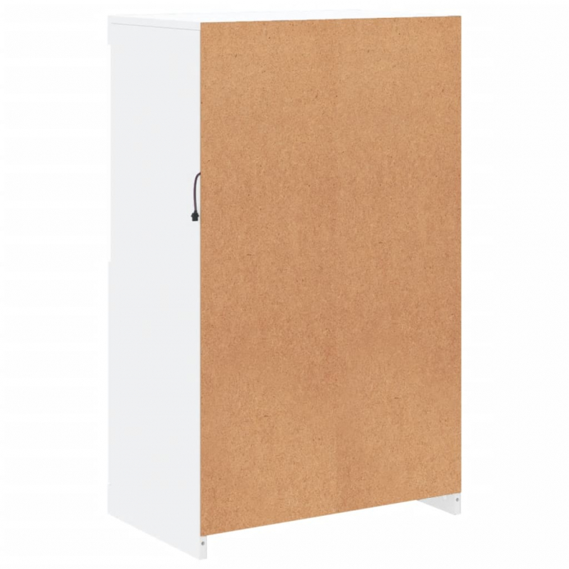 Sideboard mit LED-Leuchten Weiß 60,5x37x100 cm