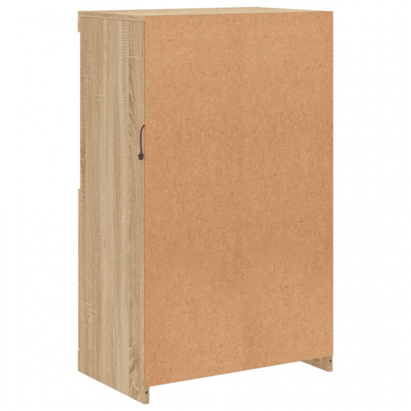 Sideboard mit LED-Leuchten Sonoma-Eiche 60,5x37x100 cm