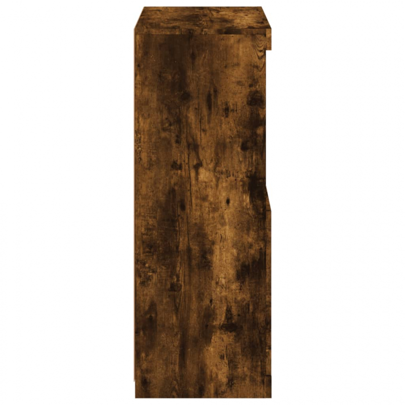 Sideboard mit LED-Leuchten Räuchereiche 60,5x37x100 cm