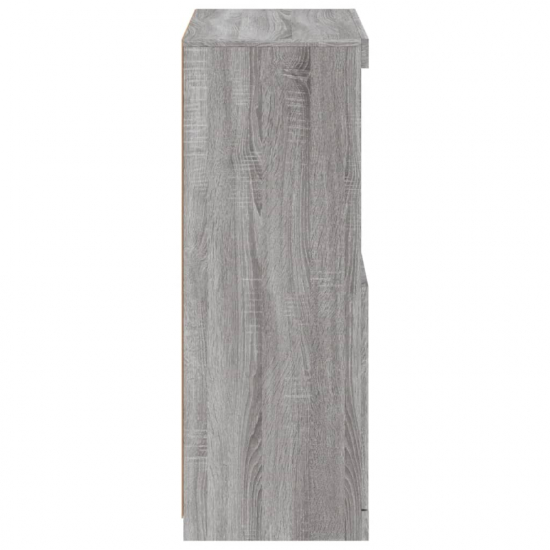 Sideboard mit LED-Leuchten Grau Sonoma 60,5x37x100 cm