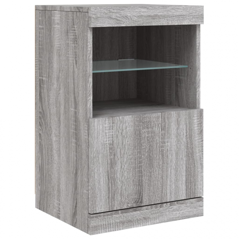 Sideboard mit LED-Leuchten Grau Sonoma 41x37x67 cm