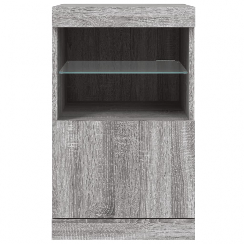 Sideboard mit LED-Leuchten Grau Sonoma 41x37x67 cm