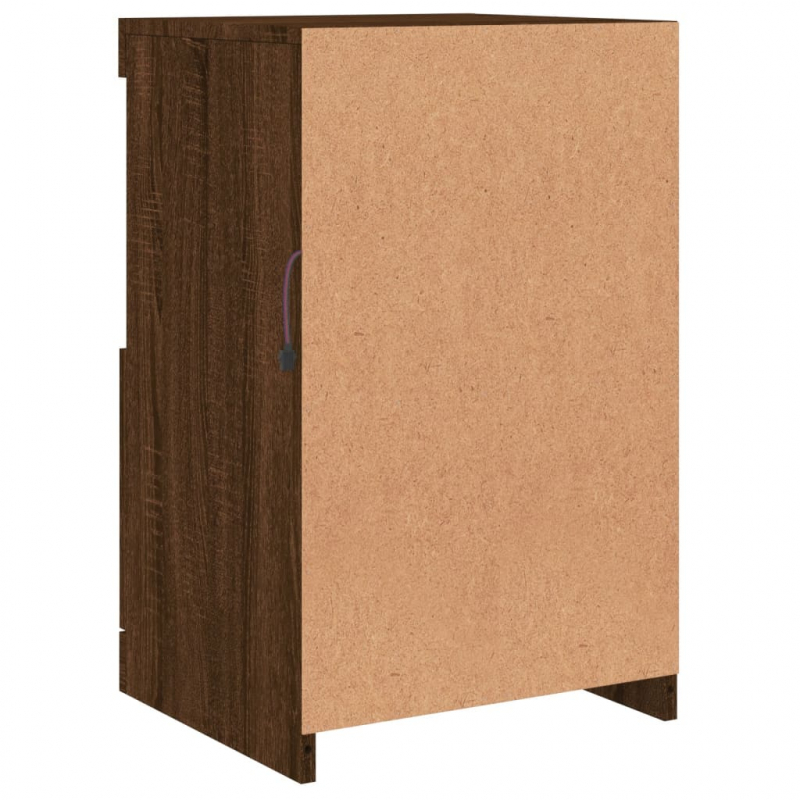 Sideboard mit LED-Leuchten Braun Eichen-Optik 41x37x67 cm