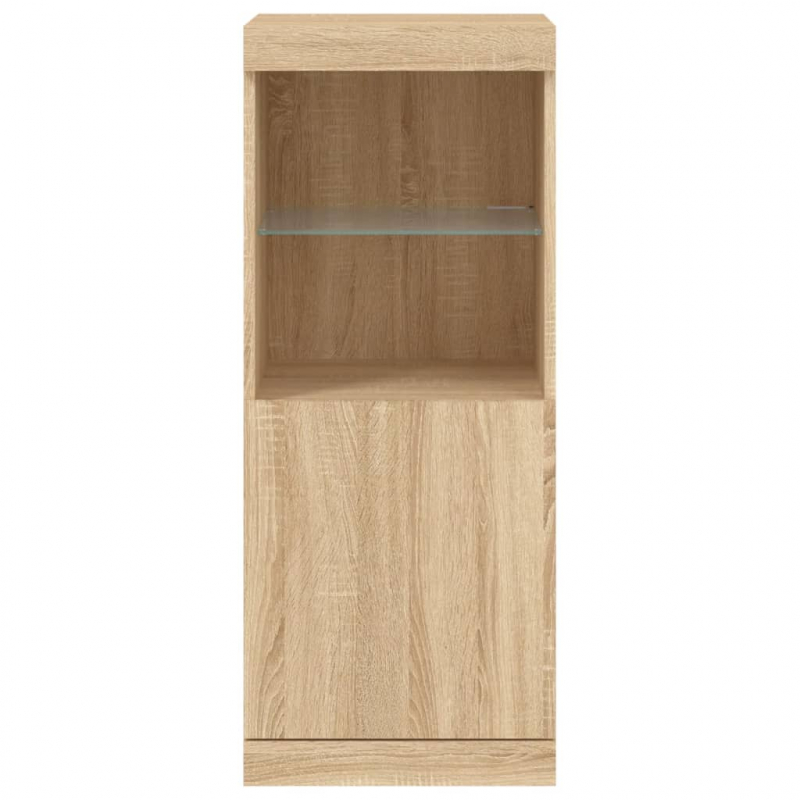 Sideboard mit LED-Leuchten Sonoma-Eiche 41x37x100 cm