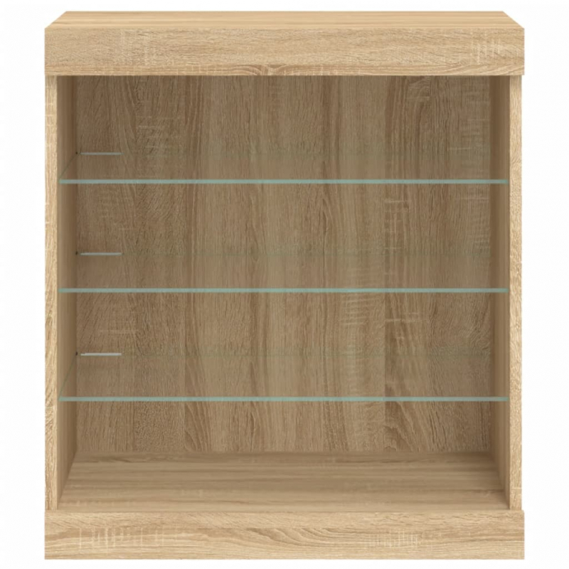 Sideboard mit LED-Leuchten Sonoma-Eiche 60,5x37x67 cm