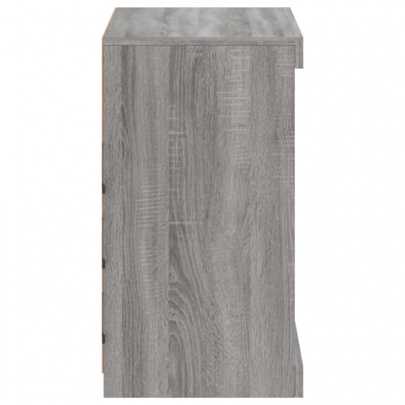 Sideboard mit LED-Leuchten Grau Sonoma 60,5x37x67 cm