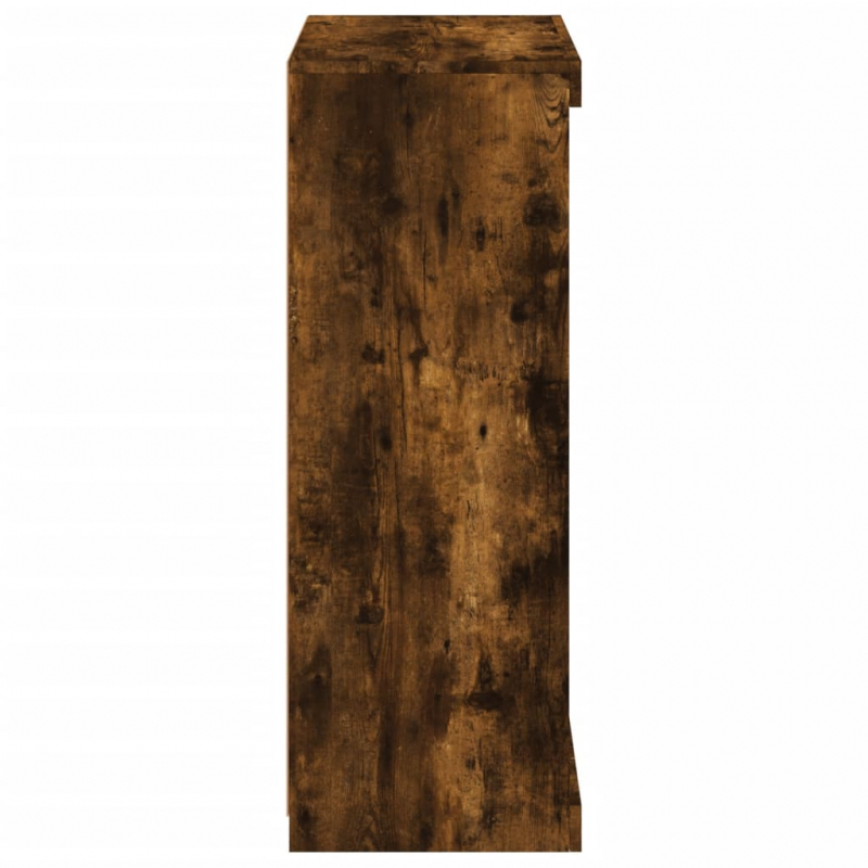 Sideboard mit LED-Leuchten Räuchereiche 60,5x37x100 cm