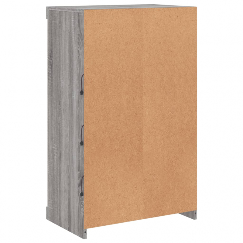 Sideboard mit LED-Leuchten Grau Sonoma 60,5x37x100 cm