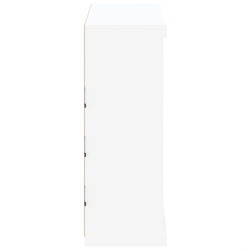 Sideboard mit LED-Leuchten Weiß 81x37x100 cm