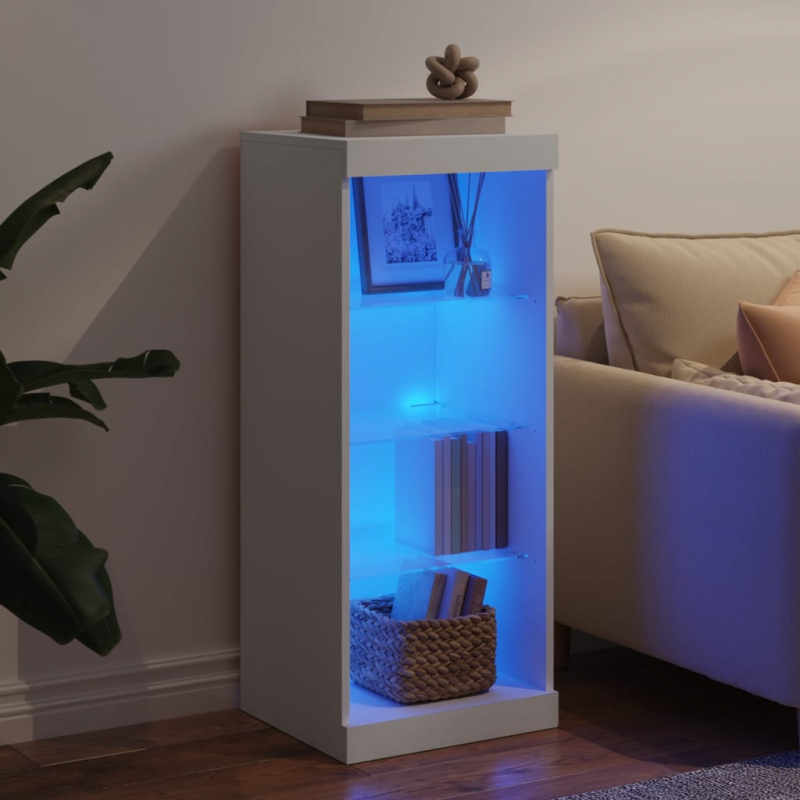 Sideboard mit LED-Beleuchtung Weiß 41x37x100 cm