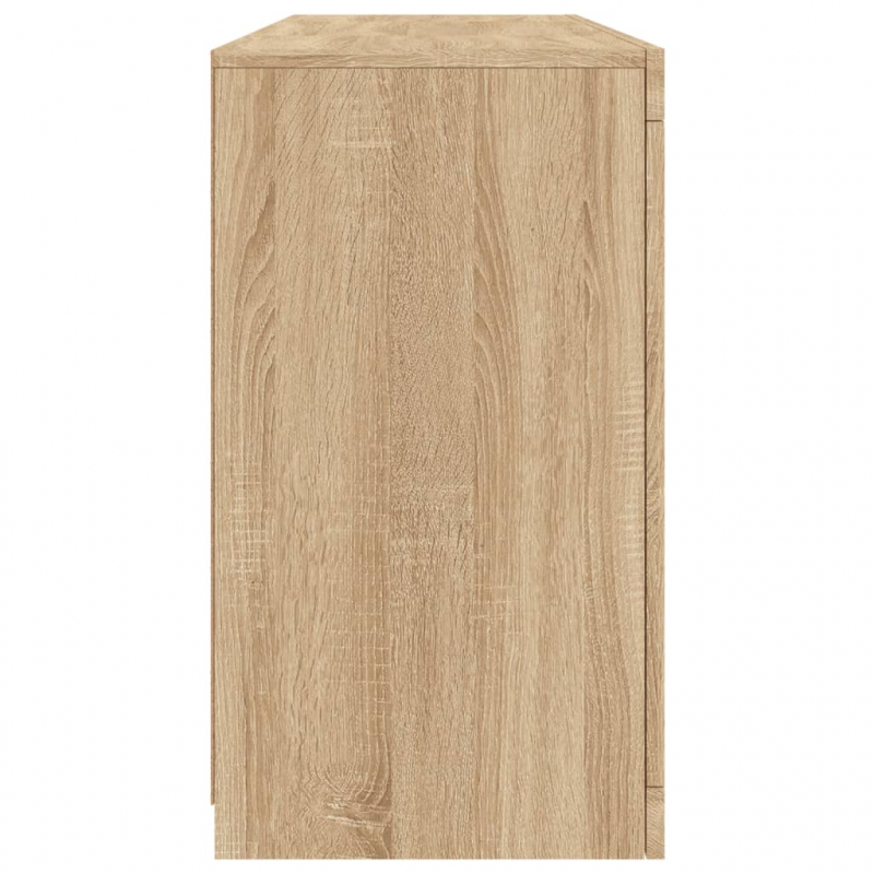 Sideboard mit LED-Leuchten Sonoma-Eiche 142,5x37x67 cm