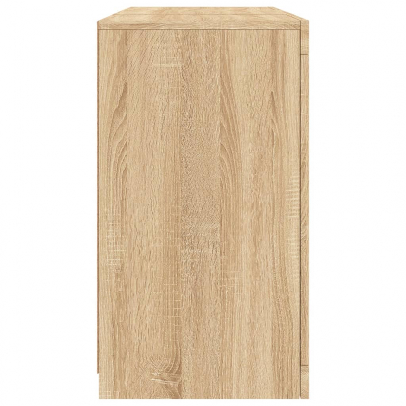 Sideboard mit LED-Leuchten Sonoma-Eiche 123x37x67 cm