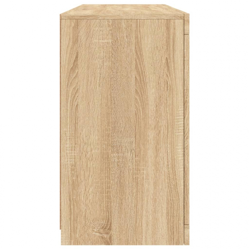 Sideboard mit LED-Leuchten Sonoma-Eiche 142,5x37x67 cm