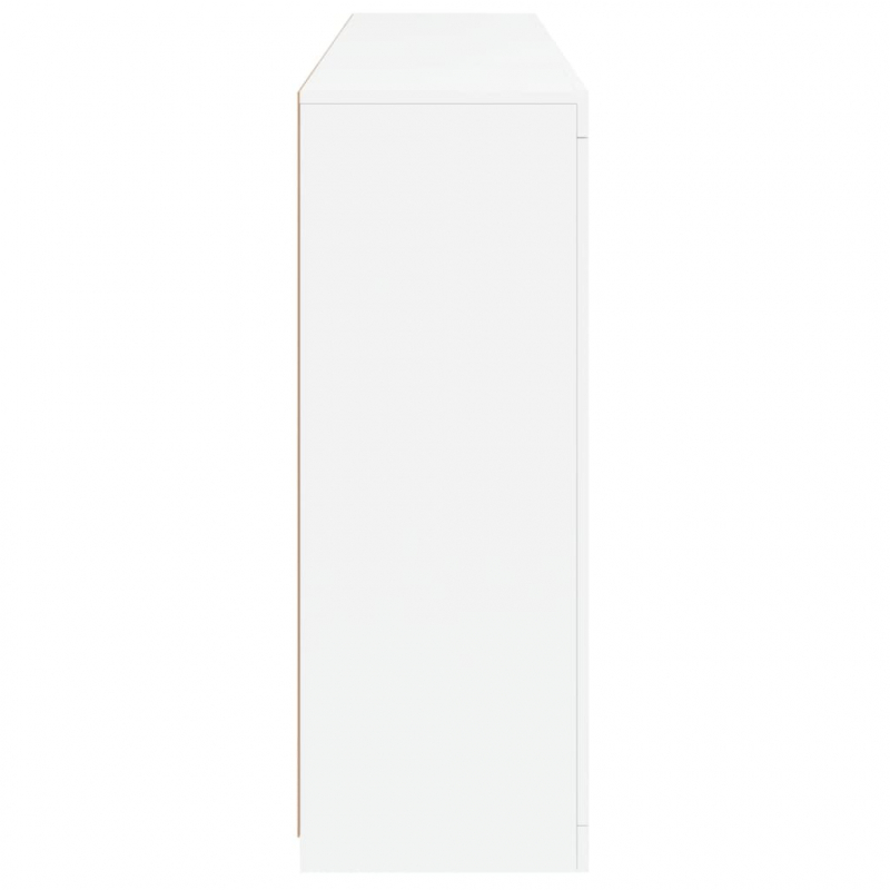 Sideboards mit LED-Leuchten 3 Stk. Weiß Holzwerkstoff