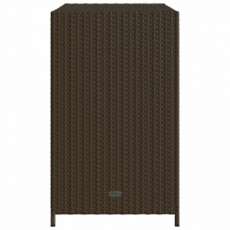 Gartenschrank Braun 83x45x76 cm Poly Rattan
