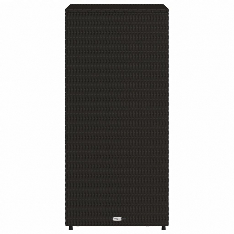 Gartenschrank Schwarz 50x55x115 cm Poly Rattan