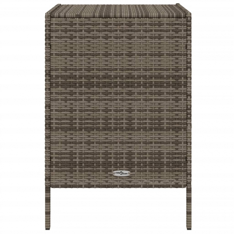 Gartenschrank Grau 55x59x80 cm Poly Rattan