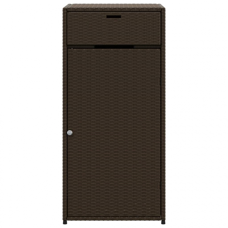 Gartenschrank Braun 55x55x111 cm Poly Rattan