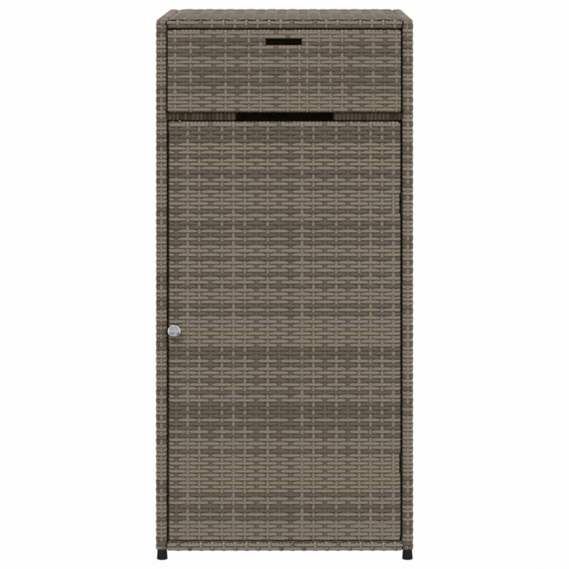 Gartenschrank Grau 55x55x111 cm Poly Rattan