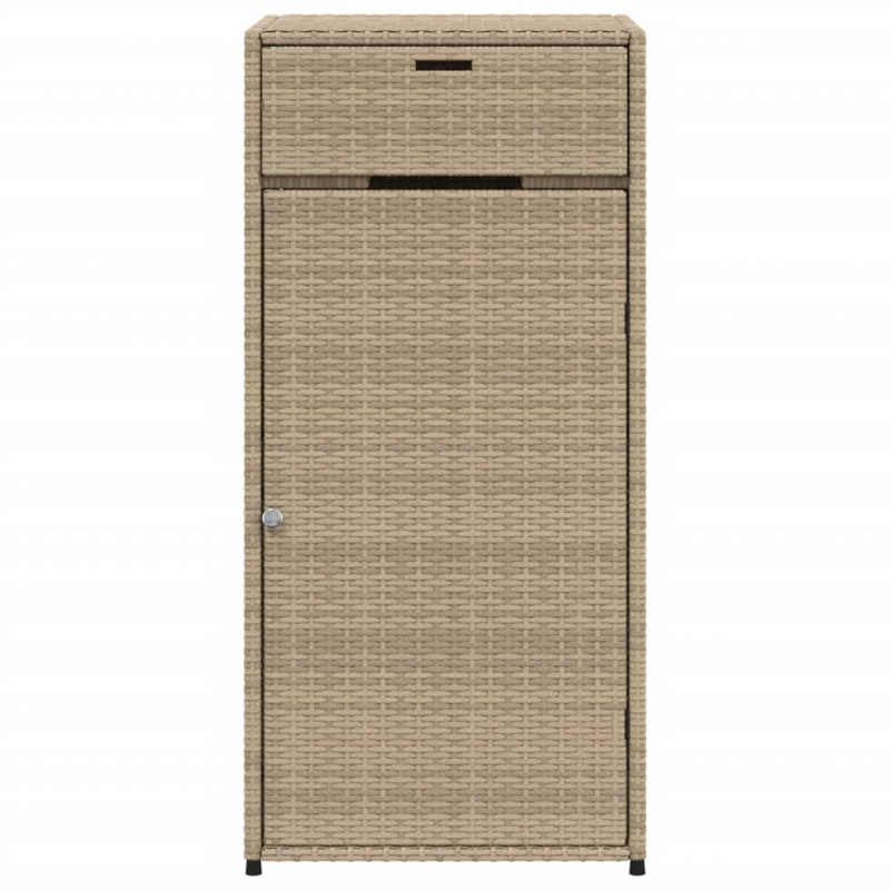 Gartenschrank Beige 55x55x111 cm Poly Rattan