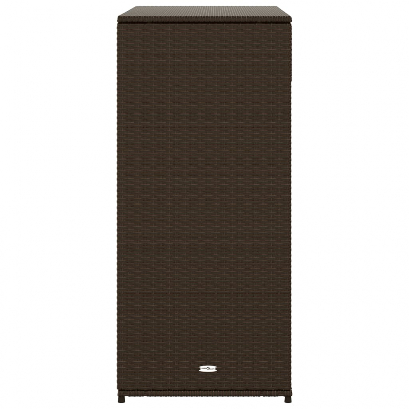 Gartenschrank Braun 105x55x113 cm Poly Rattan