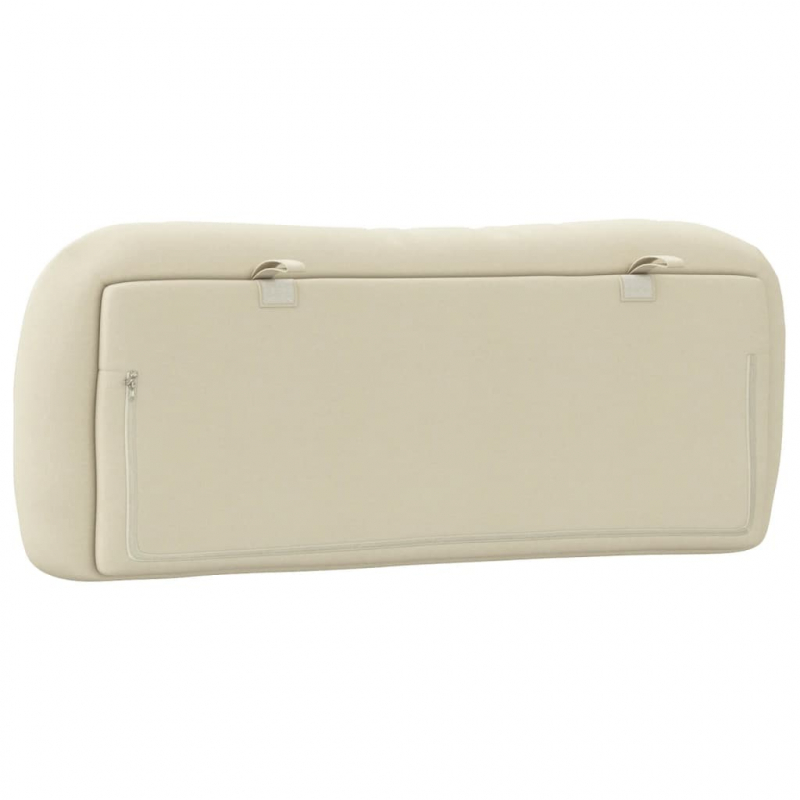 Kopfteil-Kissen Creme 100 cm Stoff