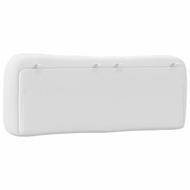 Kopfteil-Kissen Weiß 140 cm Kunstleder