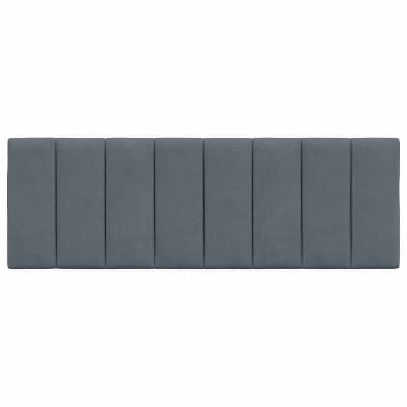 Kopfteil-Kissen Dunkelgrau 120 cm Samt