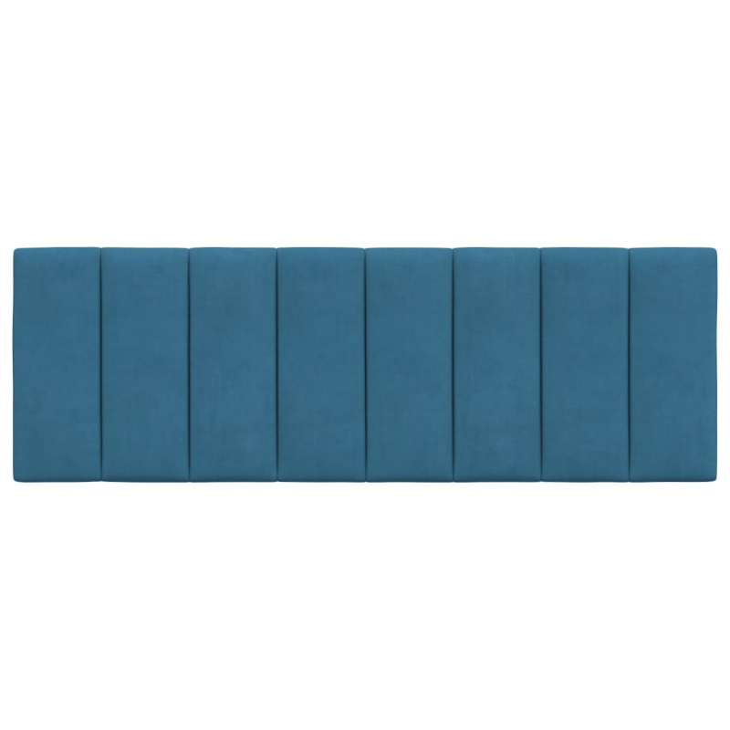 Kopfteil-Kissen Blau 120 cm Samt