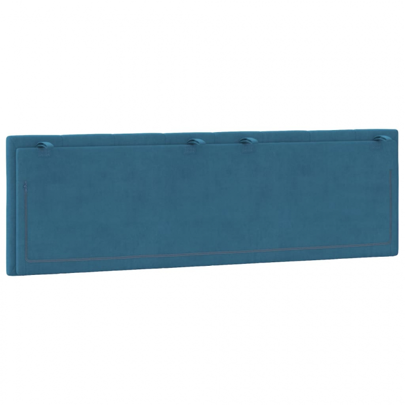 Kopfteil-Kissen Blau 160 cm Samt