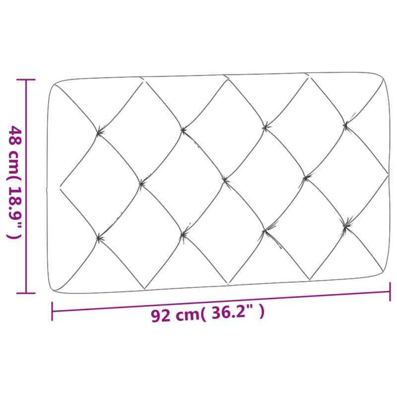 Kopfteil-Kissen Hellgrau 90 cm Samt