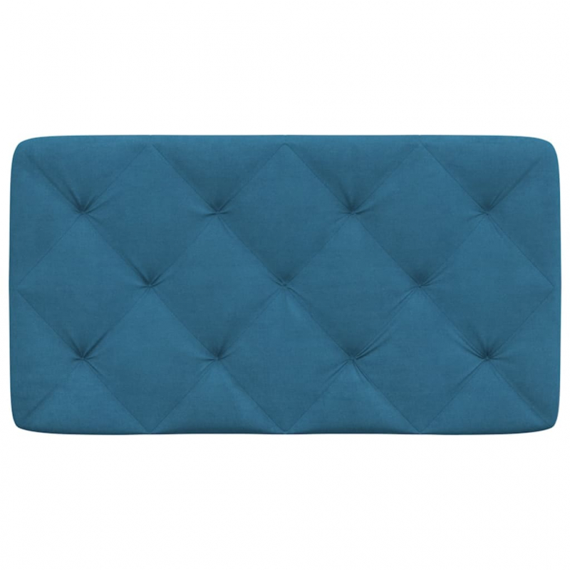 Kopfteil-Kissen Blau 90 cm Samt